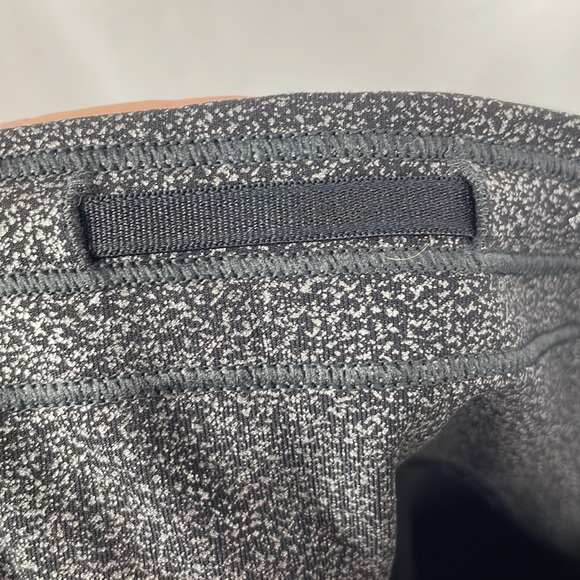 Lululemon Black w/Silver Flecks High Waist Leggings w/Drawcord & Pocket - Size 4 - Picture 8 of 10